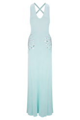 Ellington Knit Maxi Dress With Sequin - Lagoon